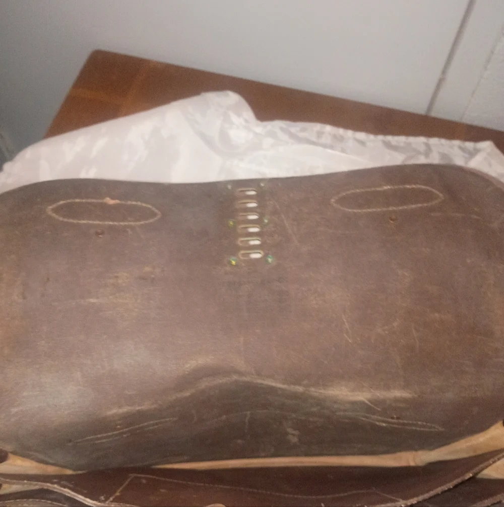 Vintage US Government Type VIII Leather Briefcase Navigation Document Bag Brass